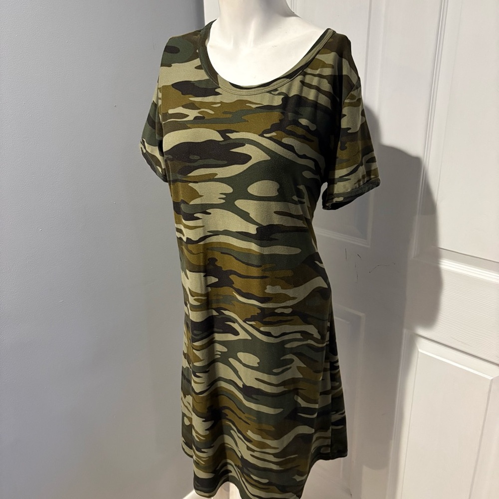 FO RELAYCamouflage Scoop-Neck Jersey Dress S/XL